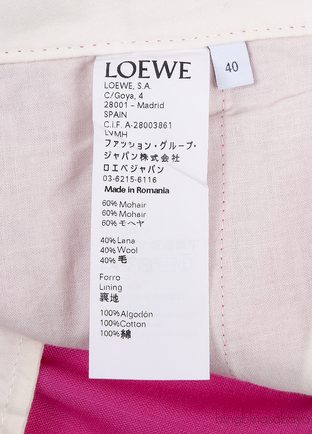 White Long Sleeve Shirt And Fuchsia Wide Leg Trouser