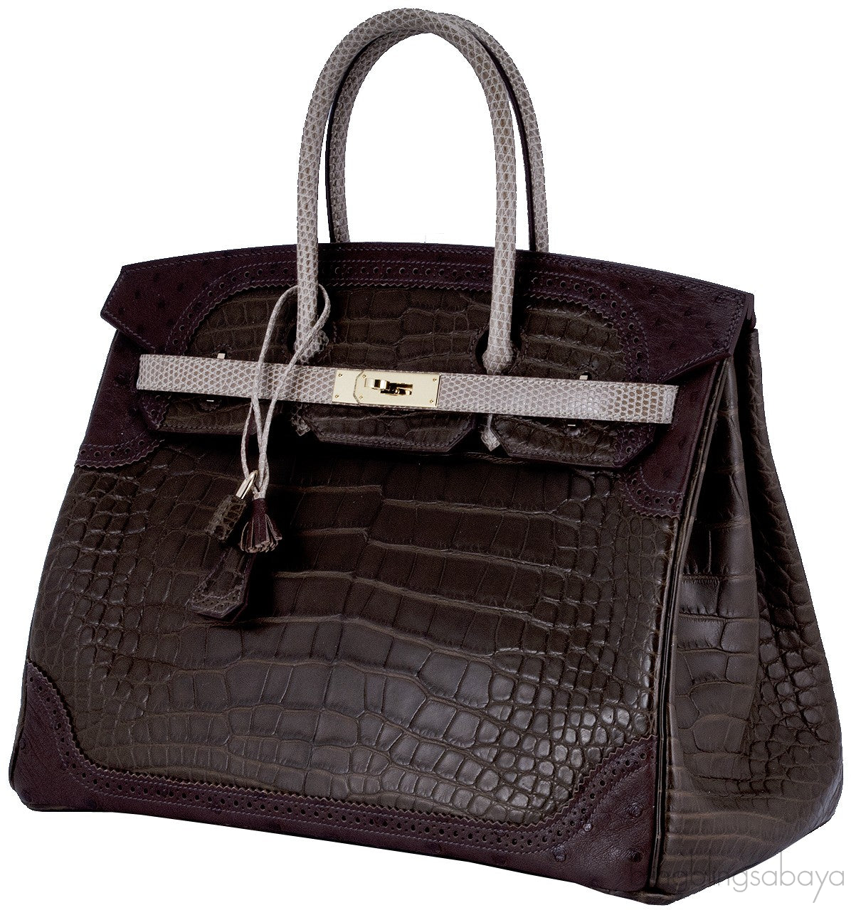 Birkin Ghillies Croc Lizard Ostrich