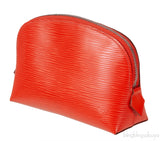 Louis Vuitton Orange Cosmetic Pouch Epi Leather