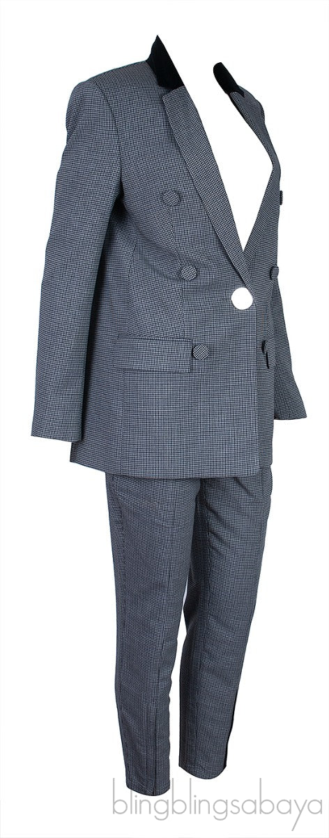 Grey Houndstooth Blazer & Trouser