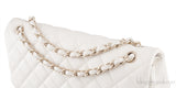 White Jumbo Flap Bag