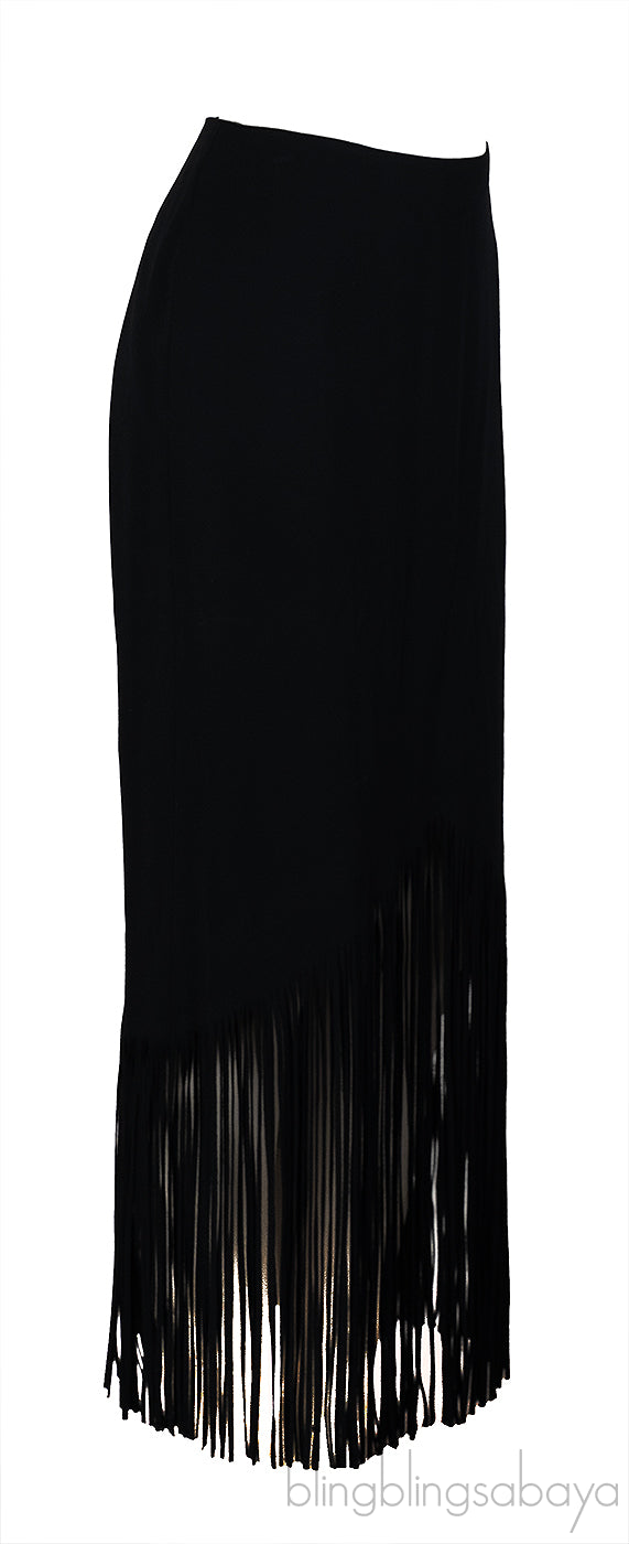 Tom Ford Black Fringed Skirt