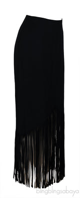 Tom Ford Black Fringed Skirt