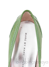 Green Patent Loafer Heels