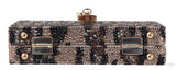 Dolce & Gabbana Leopard Crystal Hard Clutch Shoulder Bag