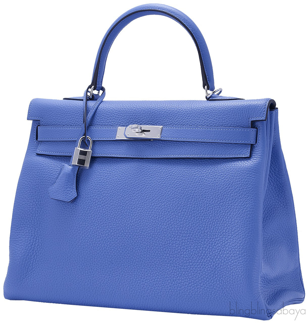 Kelly 35 Blue Paradise Taurillon Clem.