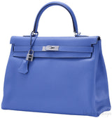 Kelly 35 Blue Paradise Taurillon Clem.