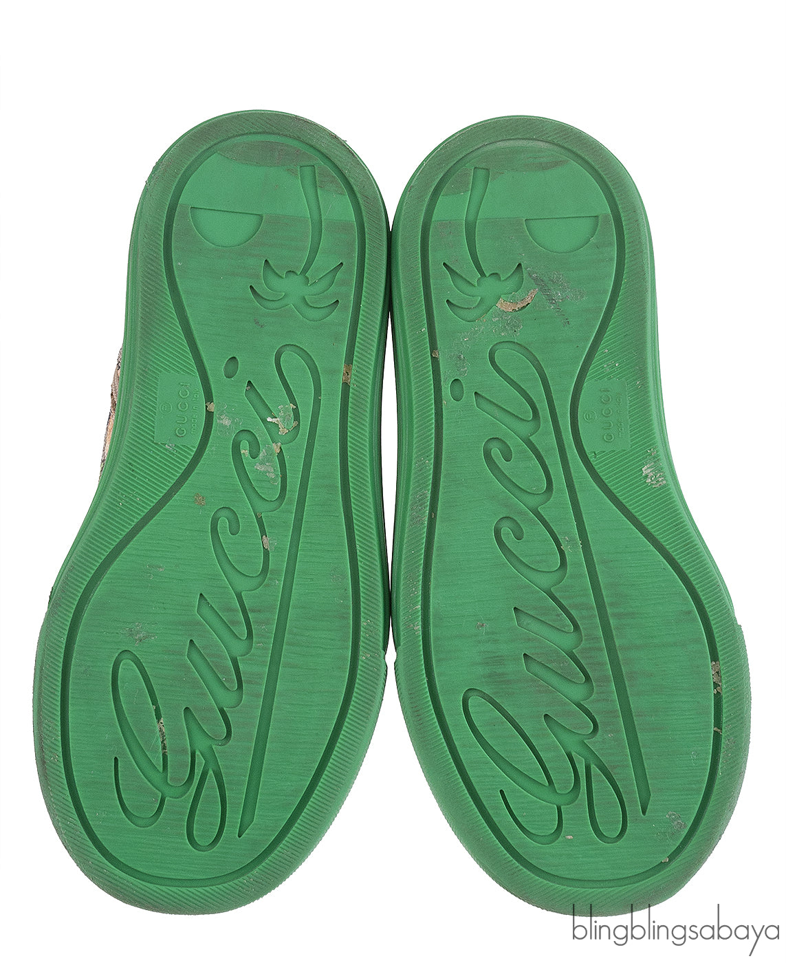 Gucci Green Safari Kids Sneakers