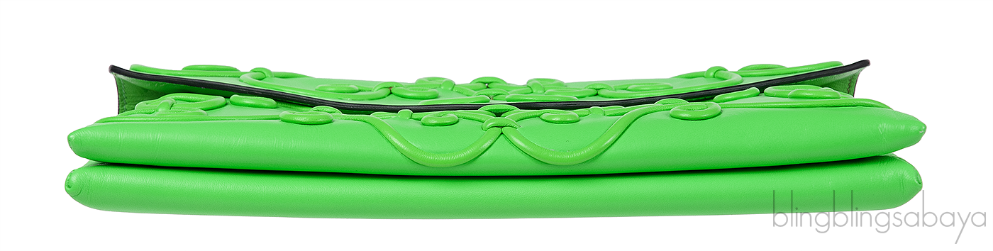 Intrigate Envelope Clutch Neon Green
