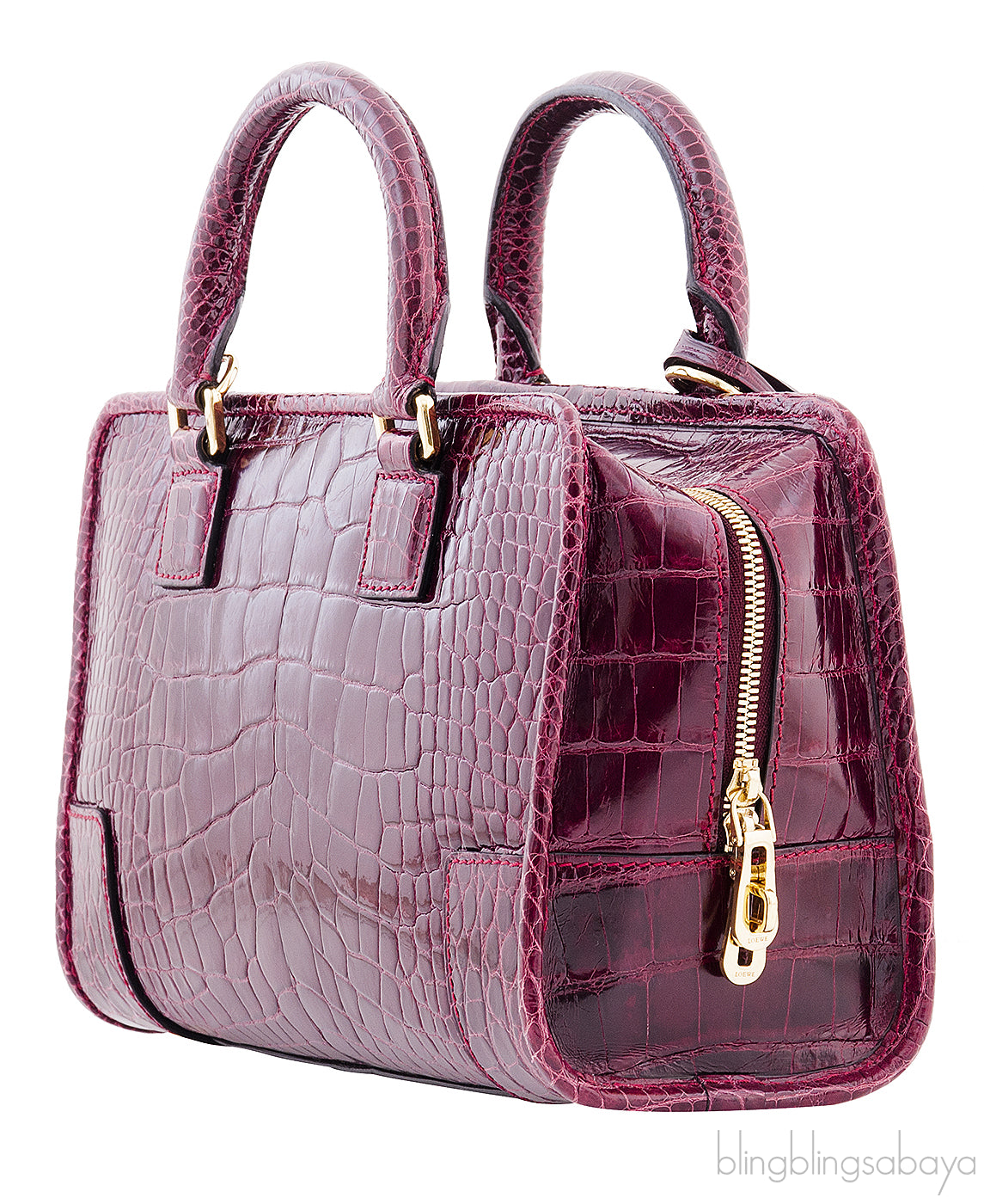 Amazona 23 Bordeaux Crocodile Bag