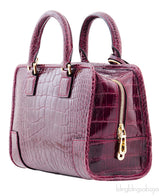 Amazona 23 Bordeaux Crocodile Bag