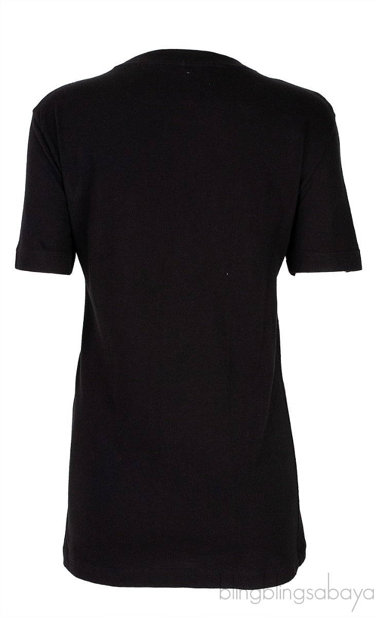 Black Crystal Embellished T-shirt
