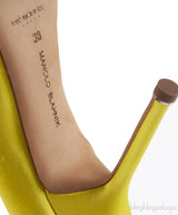 Manolo Blahnik Yellow Satin Hangisi Pump