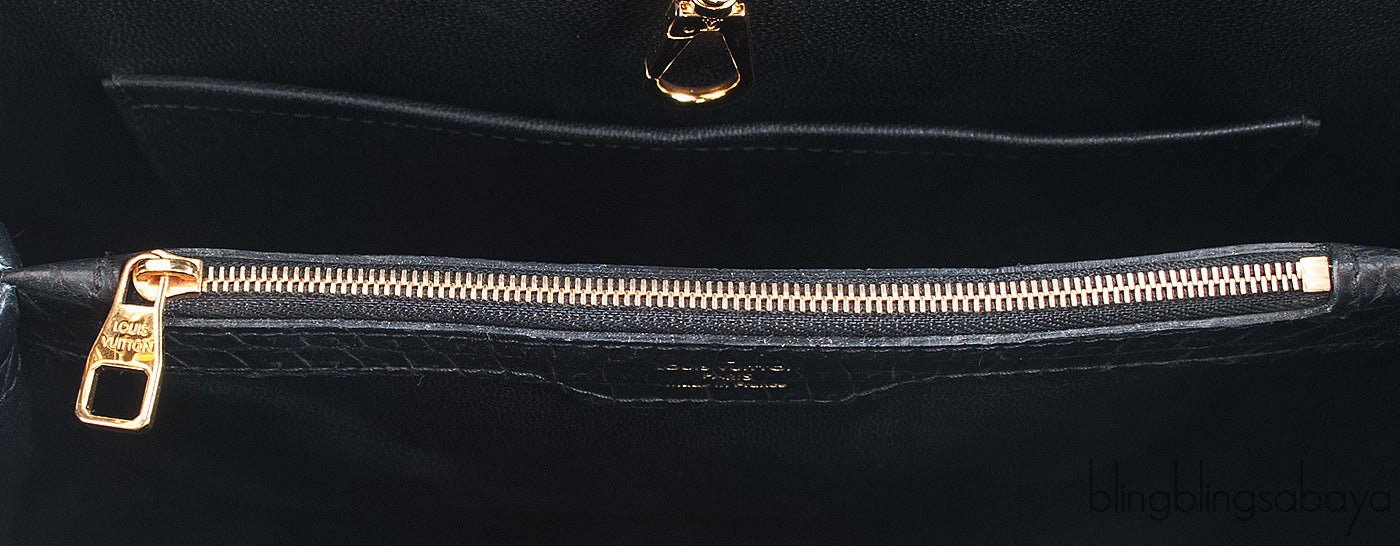 Black Capucines Crocodile MM