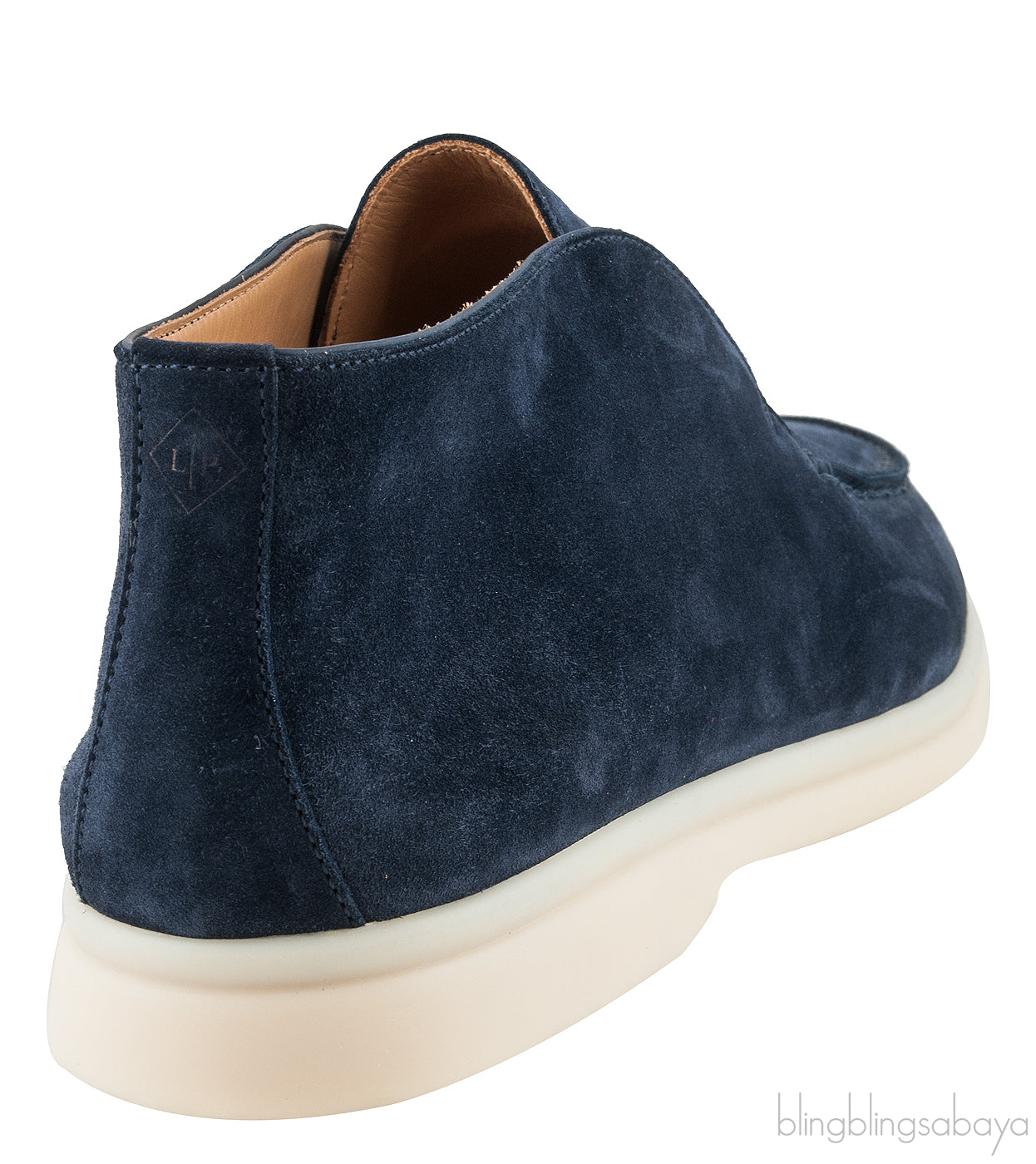 Navy Blue Open Walk Suede Loafer