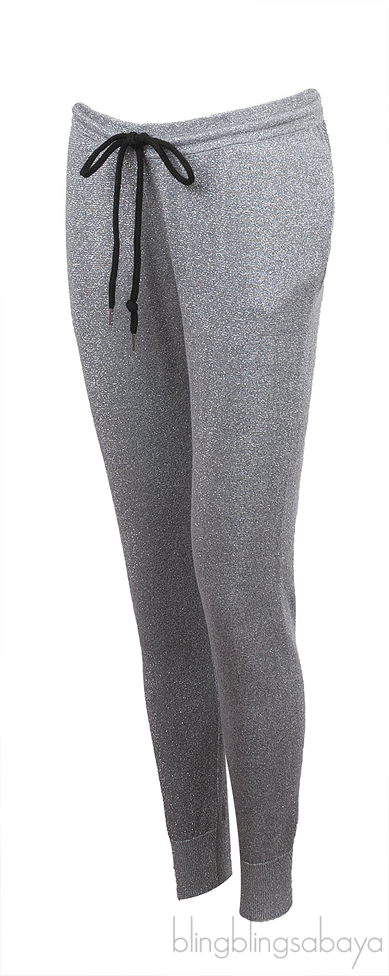 Markus Lupfer Metallic Silver Knit Jogger