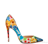 Satin Floral Iriza Pumps 100