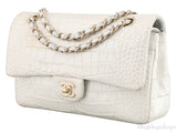 Classic Silver Metallic Crocodile Brass Matte CC