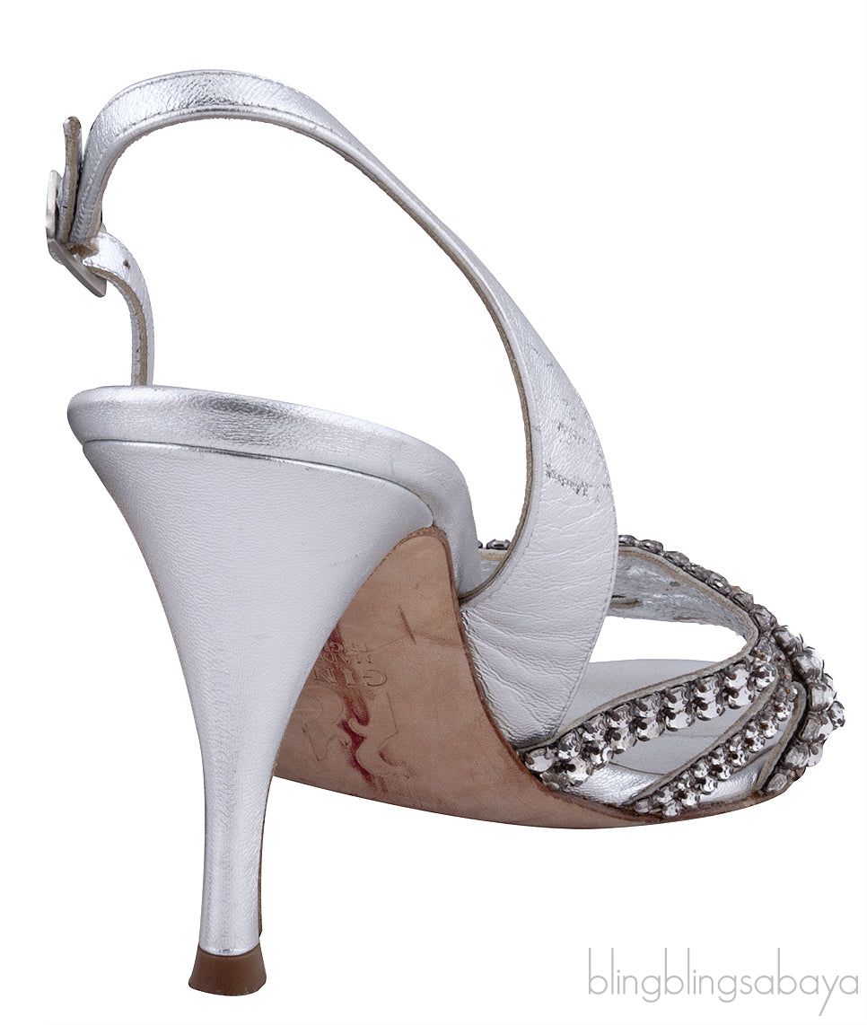 Maggie Crystal Slingback Sandals