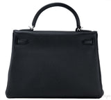 Kelly 32 Black Togo Retourne