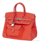 Birkin 25 Cargo Orange Field Toile Goeland Swift PHW