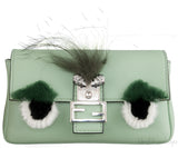 Green Micro Baguette Monster Bag