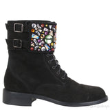 Jewelled Suede Ankle Boots
