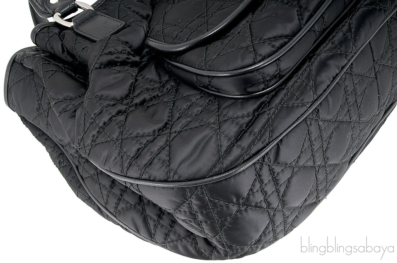 Charming Lock Black Satin Bag