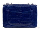 Chanel Classic Blue Crocodile Jumbo Flap Bag