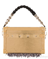 Petite Malle Gold Epi Metallic Fur Bag