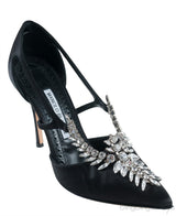 Lala Black Crystal Heels