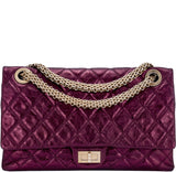 2.55 Reissue Metallic Burgundy Flap