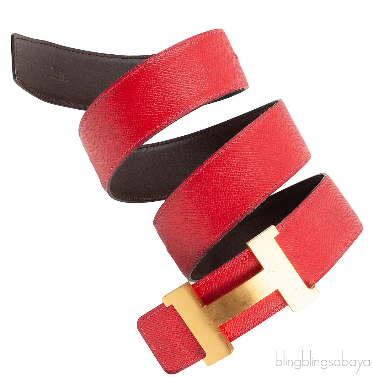 Red Epsom \"H\" Reversible Belt