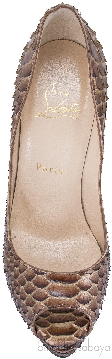Lady Peep 150 Python Armure Pump