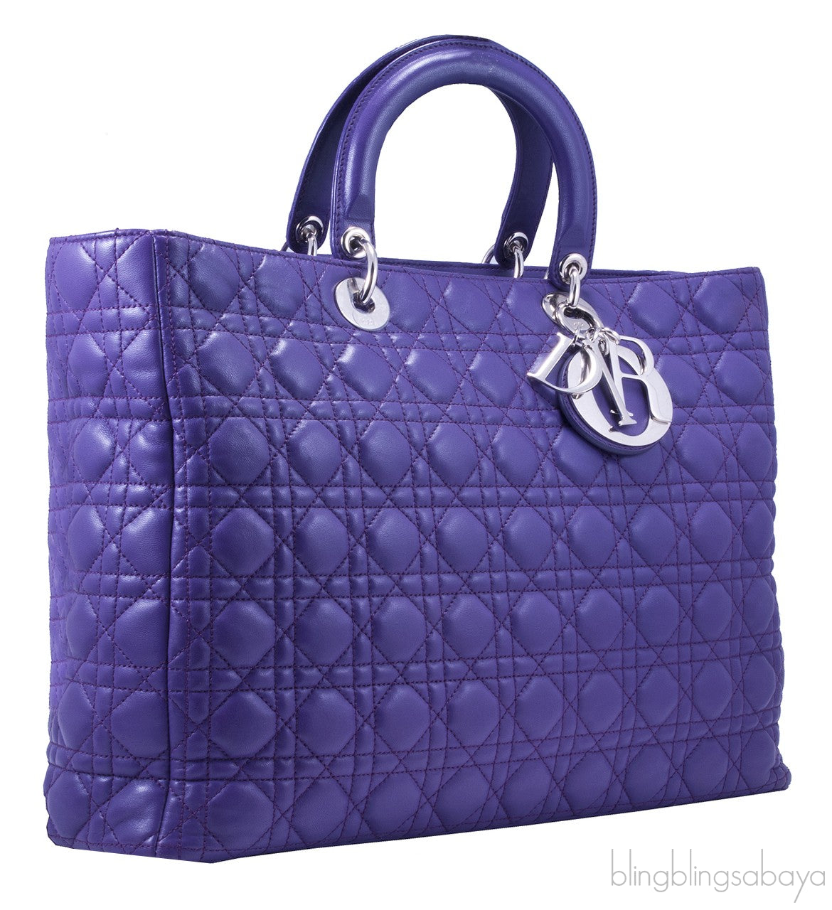 Lady Dior Violet Large Shopping Tote