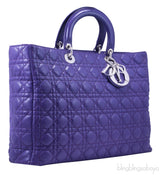 Lady Dior Violet Large Shopping Tote