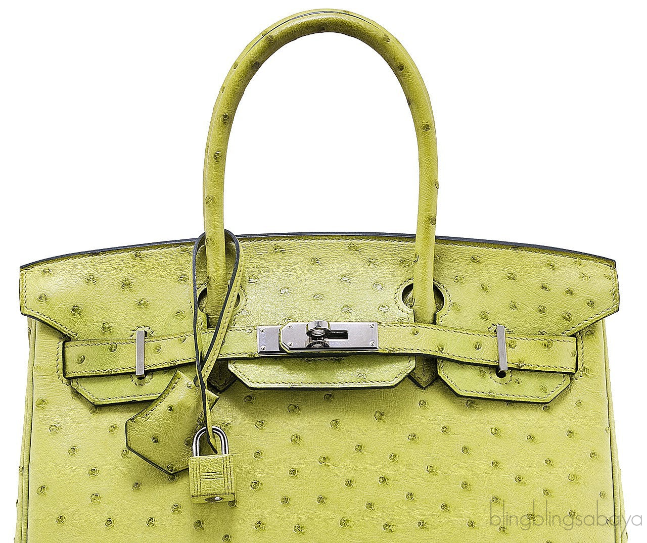 Birkin 30 Ostrich Vert Anis