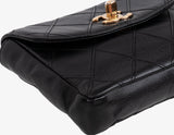 Chanel Black Quilted Leather Vintage Classic Chain Belt Bag