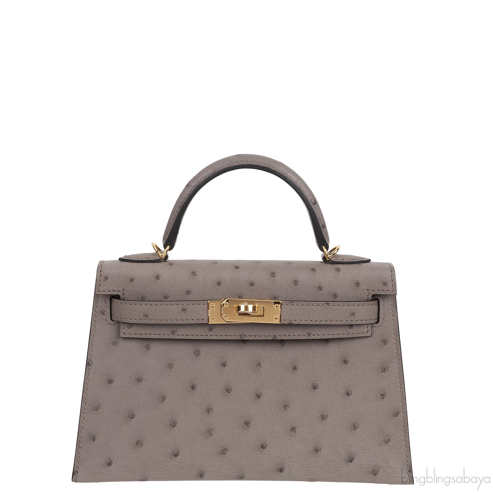HSS Kelly 20 Ostrich Gris Tourterelle Toffe GHW