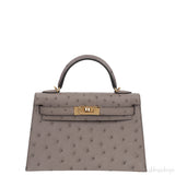 HSS Kelly 20 Ostrich Gris Tourterelle Toffe GHW