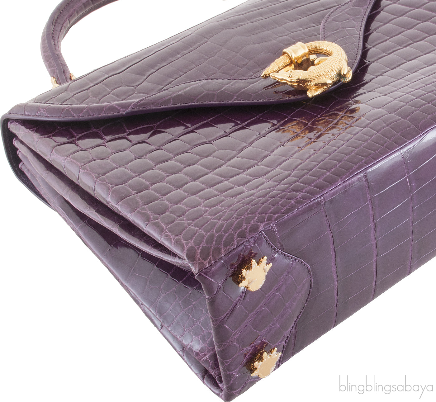 Signature Amethyst Crocodile Bag