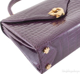 Signature Amethyst Crocodile Bag