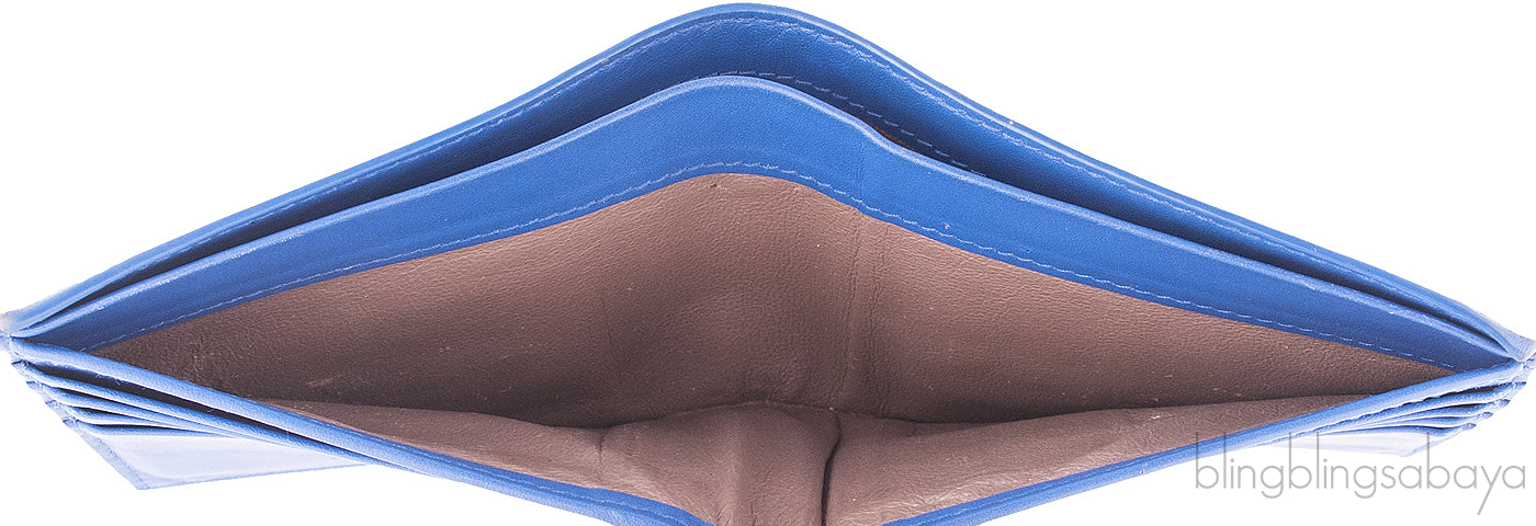 Bottega Veneta Blue Intrecciato Bi-fold Wallet
