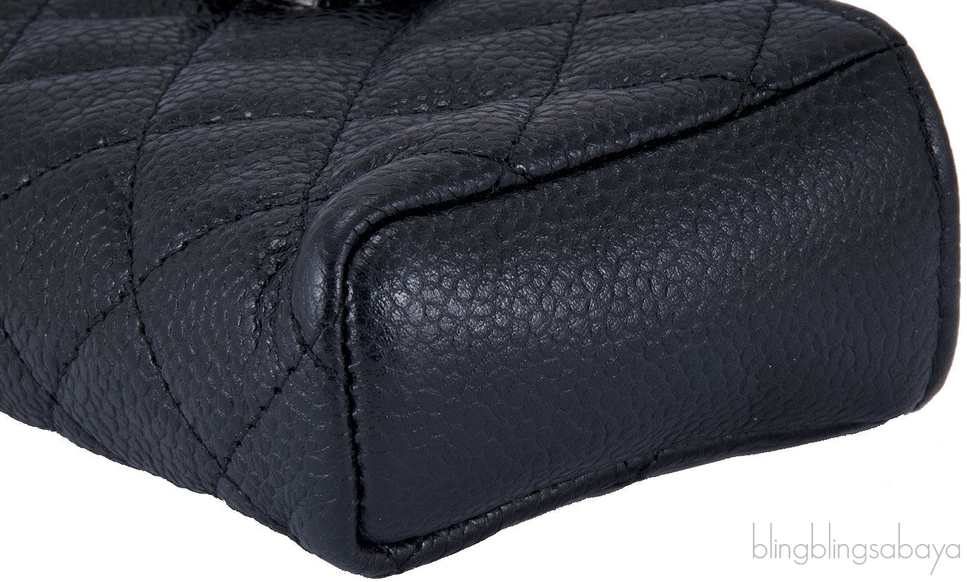 Black Quilted Phone Holder