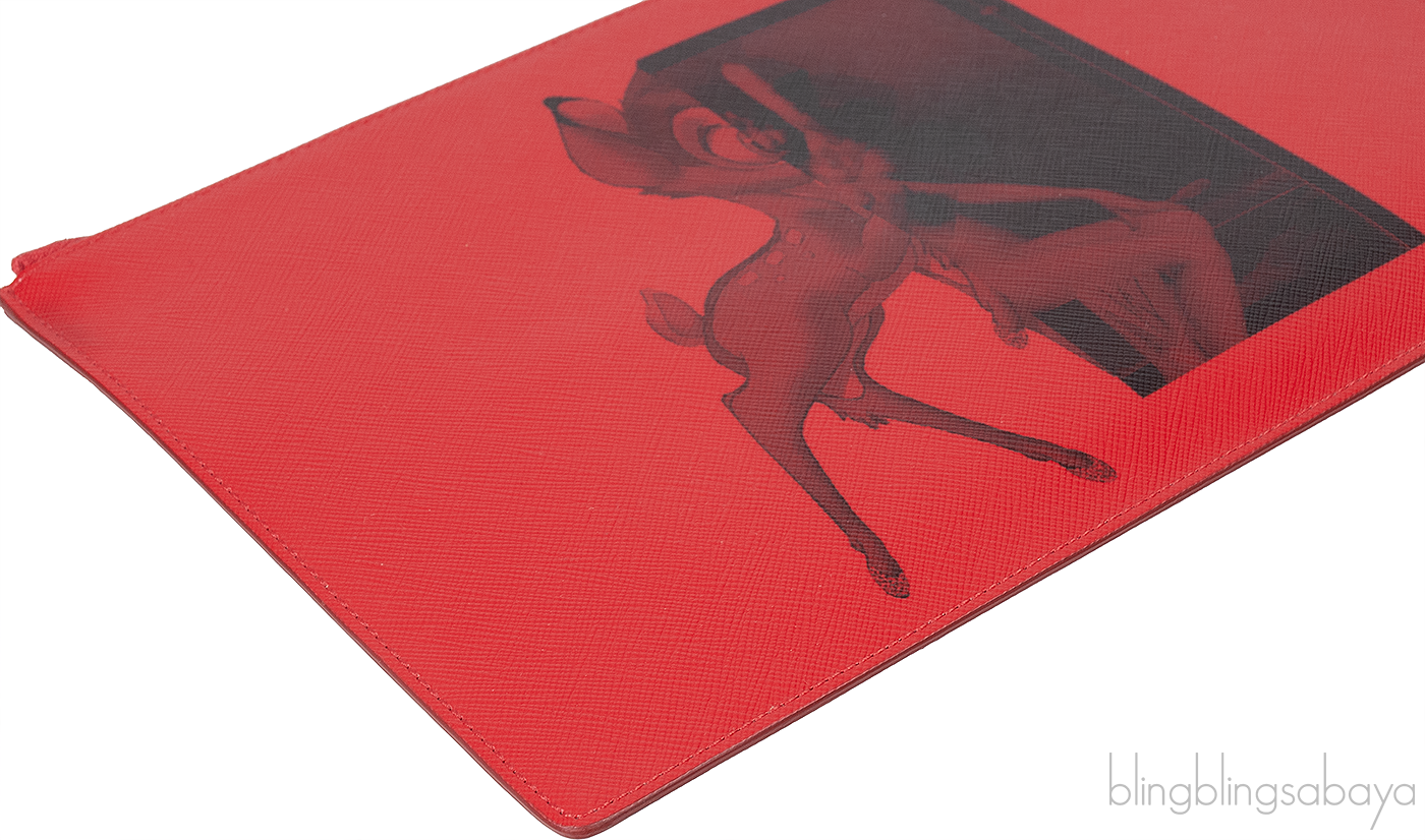 Red Iconic Print Pouch