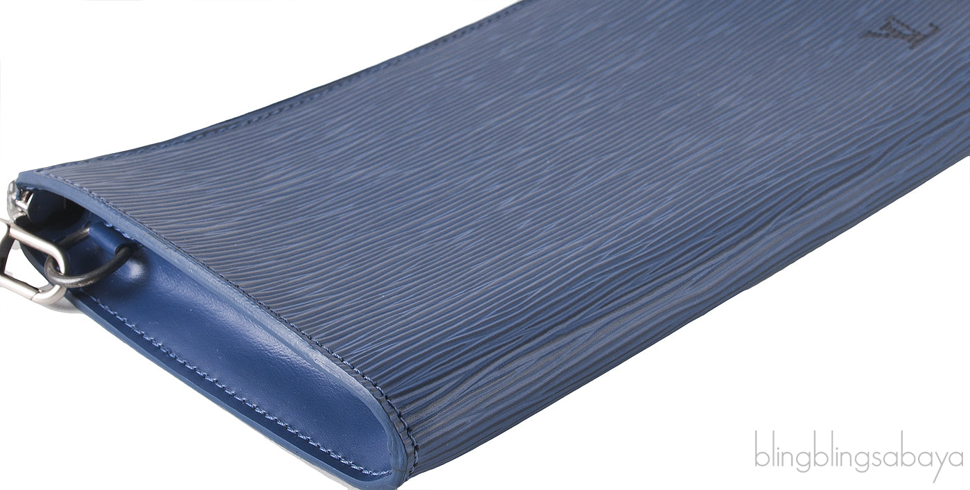 Blue Epi Leather Pochette