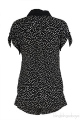 Louis Vuitton Black Printed Blouse & Shorts