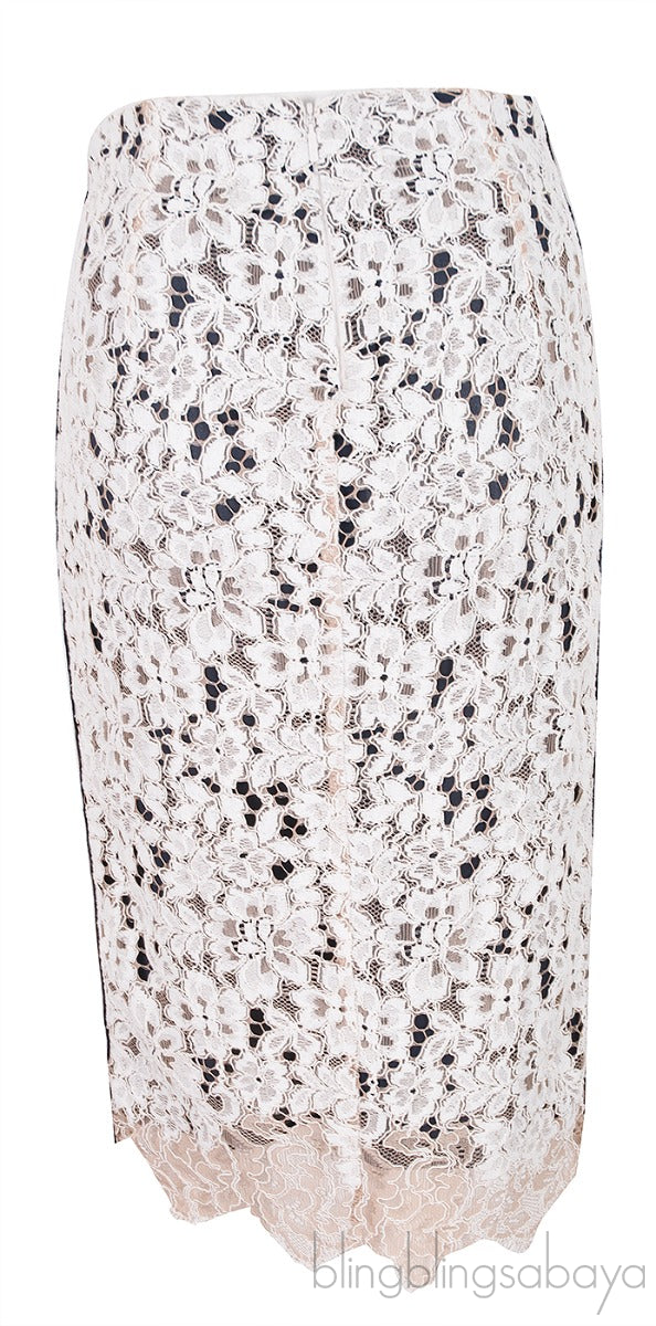 Lace Off-white Skirt