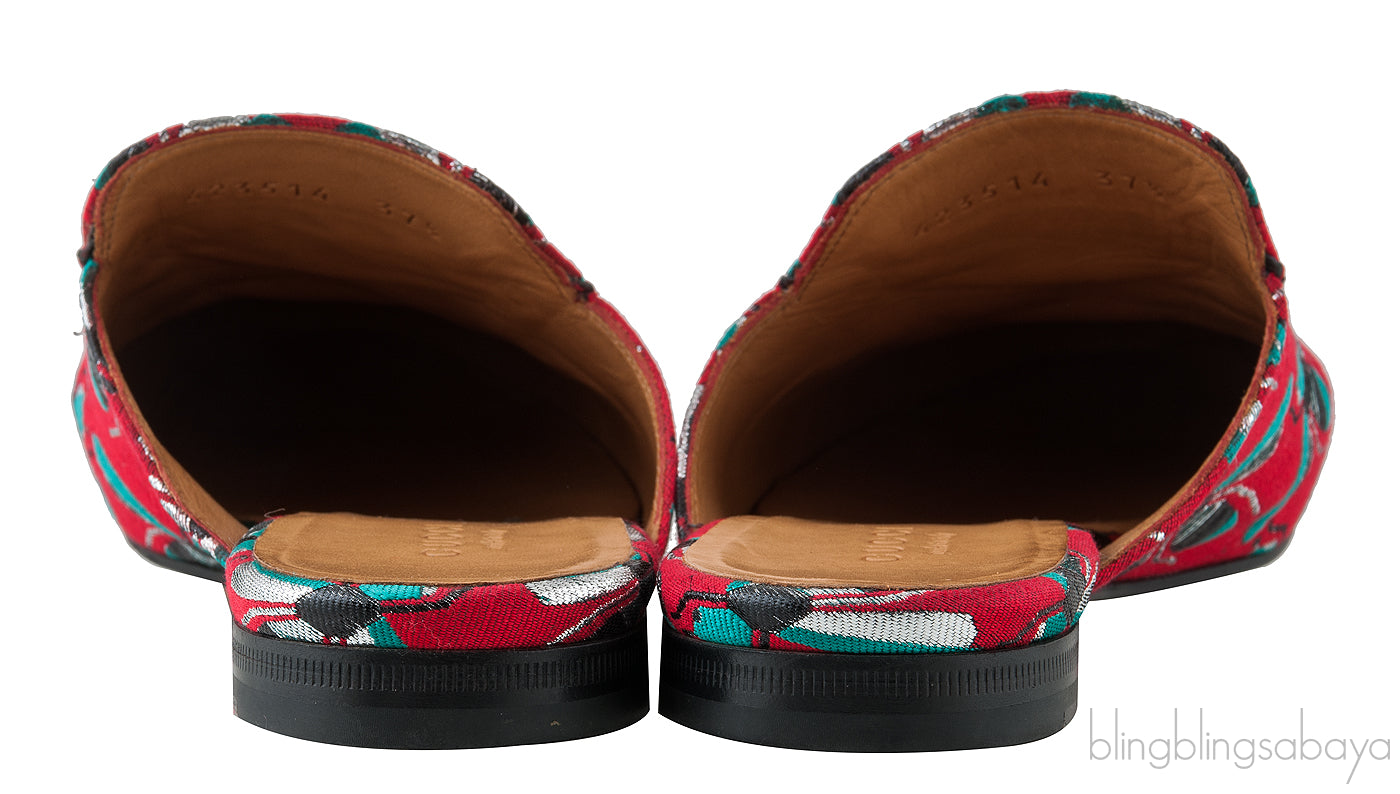 Bee Jacquard Princetown Sandals