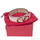 Valentino Garavani Old Pink V Buckle Belt
